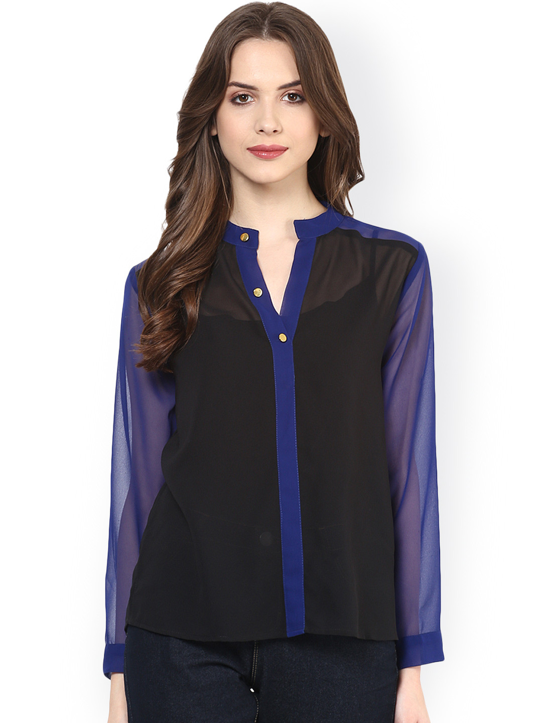 

Zima Leto Black & Blue ColourblockedTop
