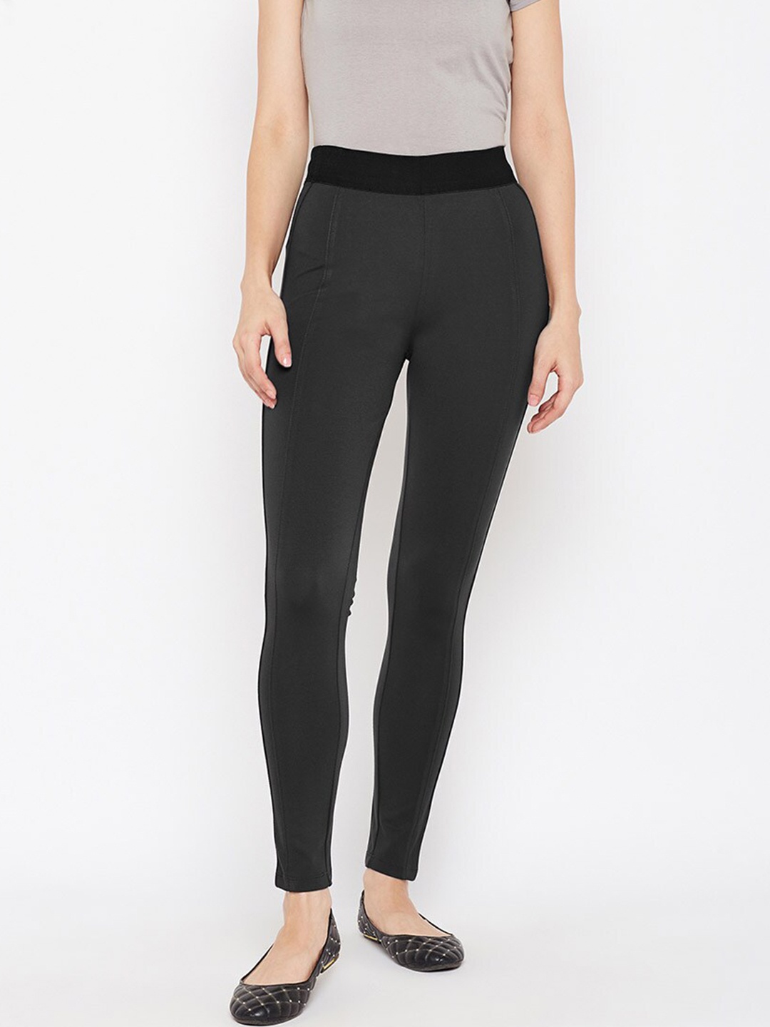 

Xpose Women Grey Solid Skinny Fit Denim Cotton Treggings