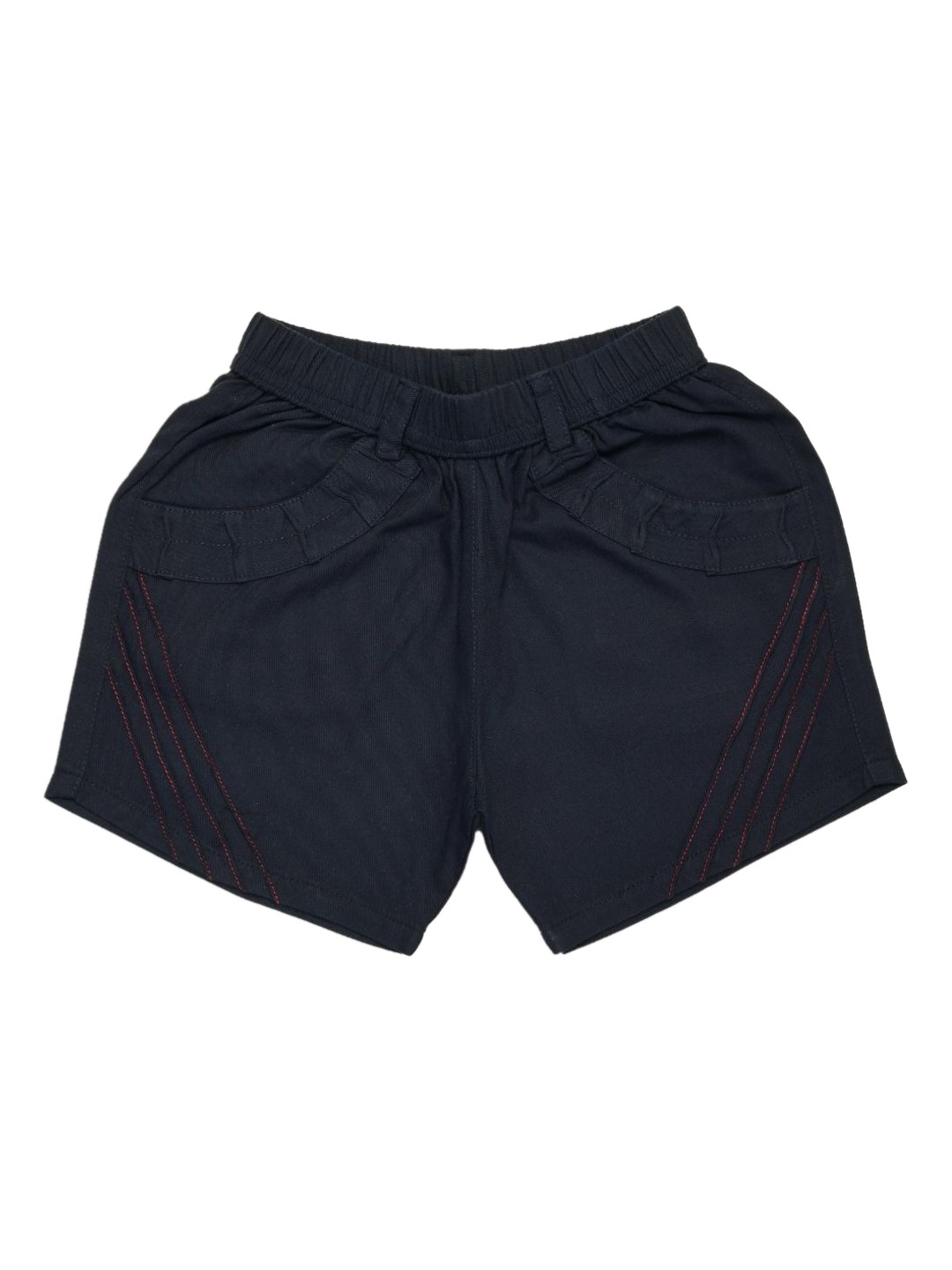 

VEDANA Girls Black Solid Cotton Shorts