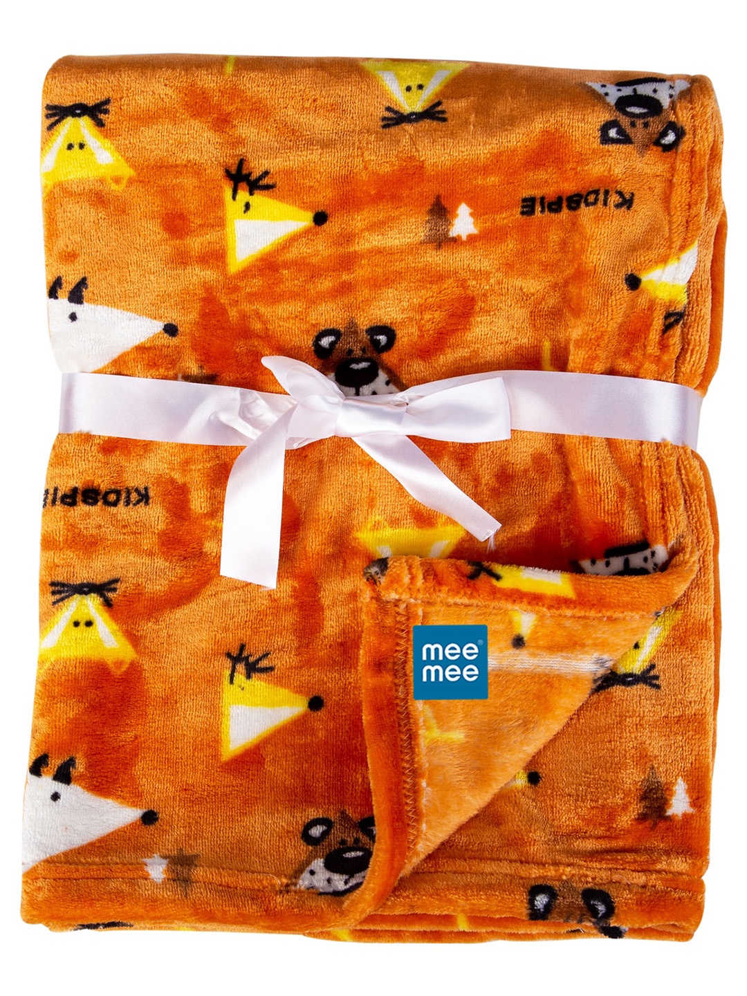 

MeeMee Orange & Black Cartoon Characters AC Room 300 GSM Single Bed Blanket