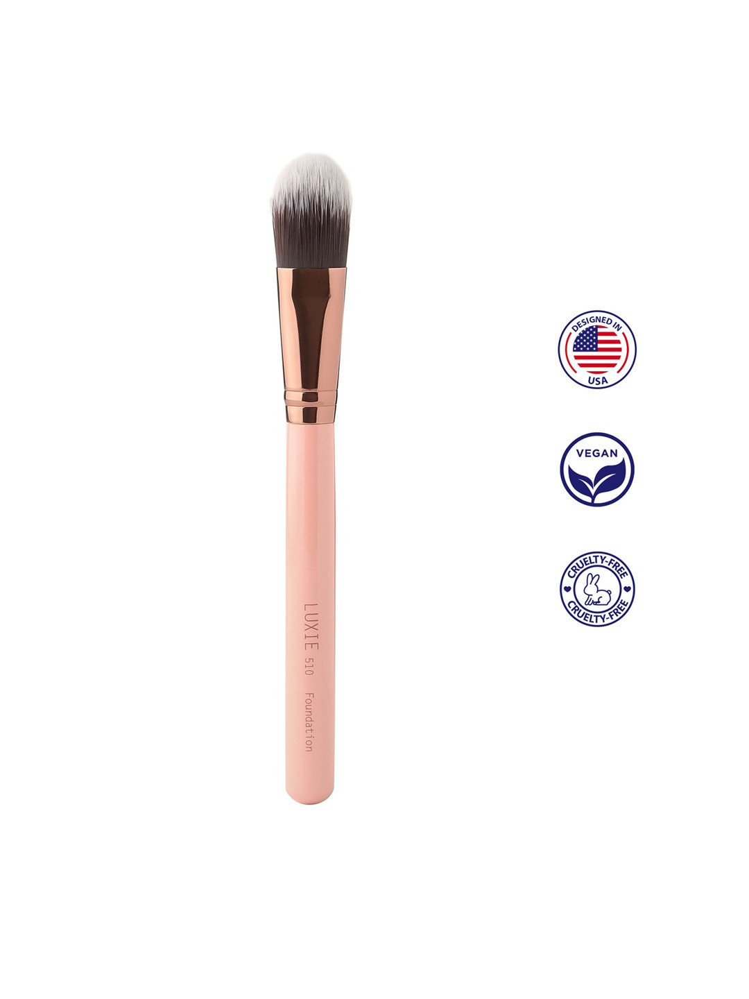 

LUXIE Rose Gold Foundation Brush - 510