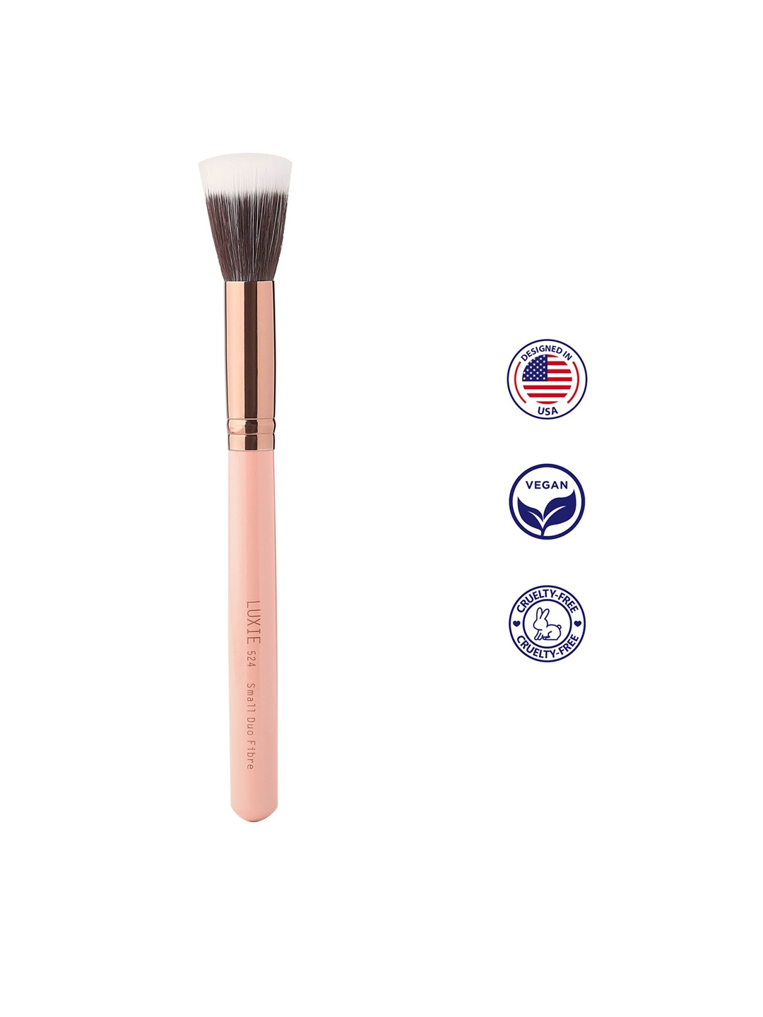 

LUXIE Rose Gold Small Duo Fibre Brush - 524