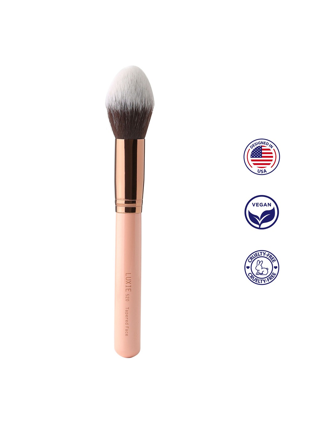 

LUXIE Rose Gold Tapered Face Brush - 520