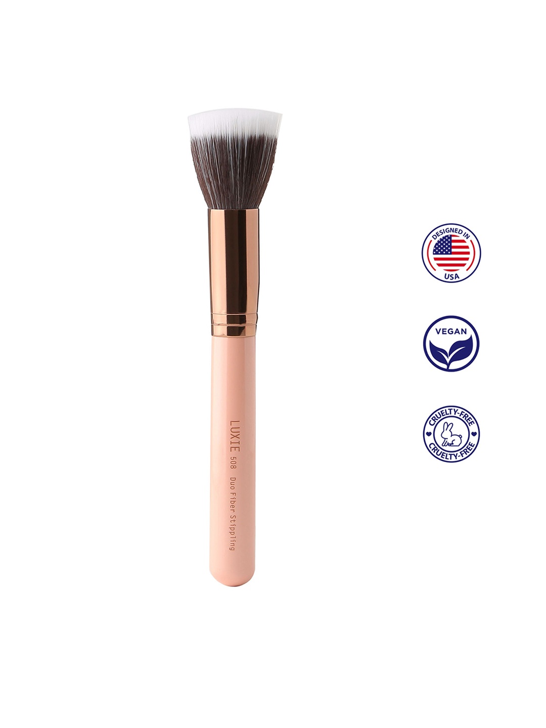 

LUXIE Rose Gold Duo Fibre Stippling Brush - 508