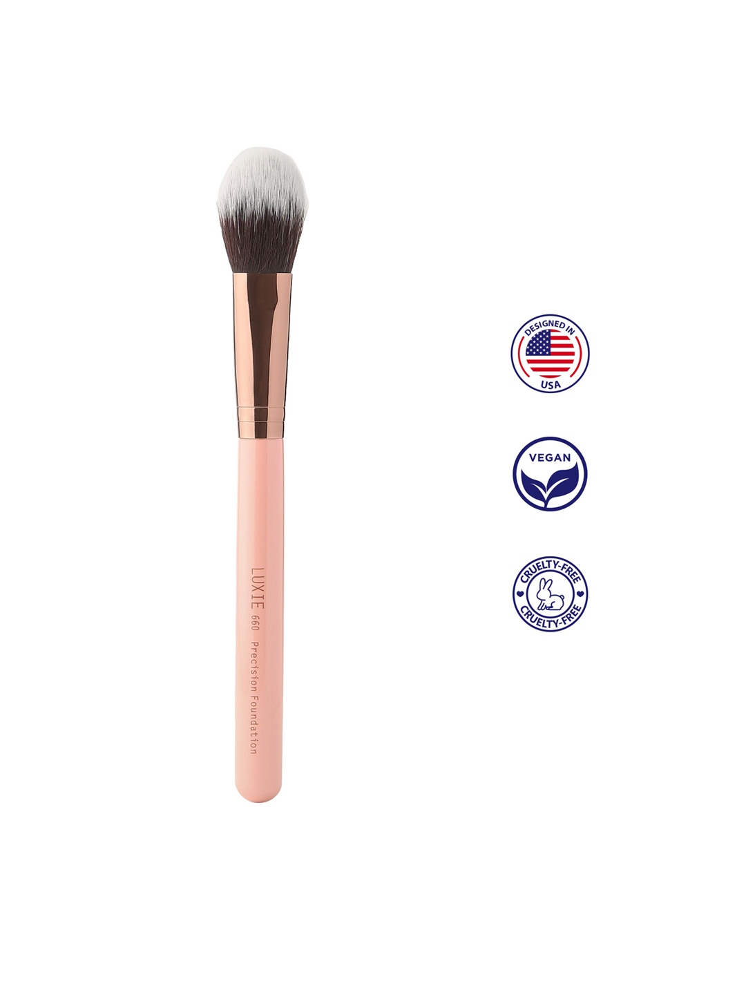 

LUXIE Rose Gold Precision Foundation Brush - 660