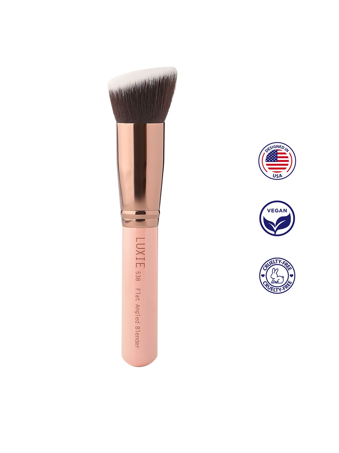 

LUXIE Rose Gold Flat Angled Blender Brush - 538