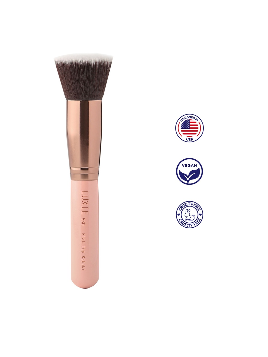 

LUXIE Flat Top Kabuki Brush - 530 Rose Gold