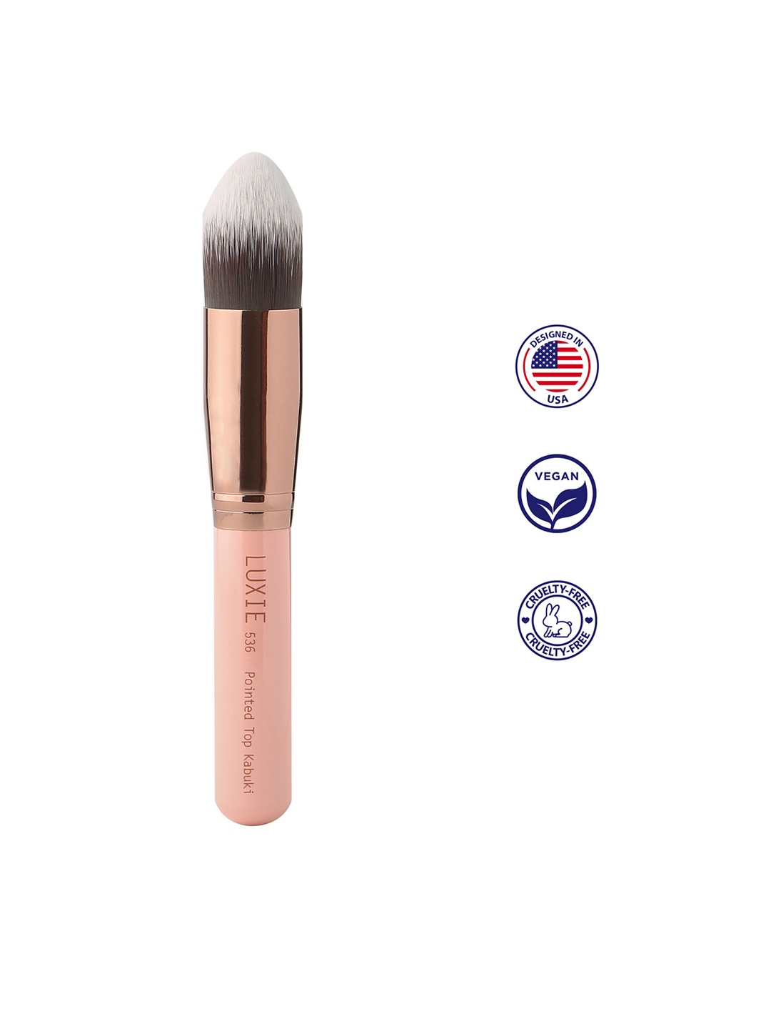 

LUXIE Rose Gold Pointed Top Kabuki Brush - 536
