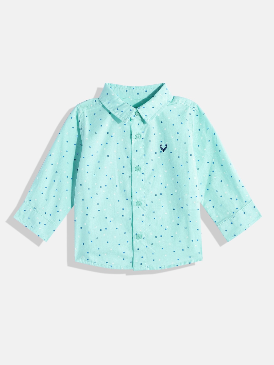 

Allen Solly Junior Infant Boys Geometric Printed Pure Cotton Casual Shirt, Green