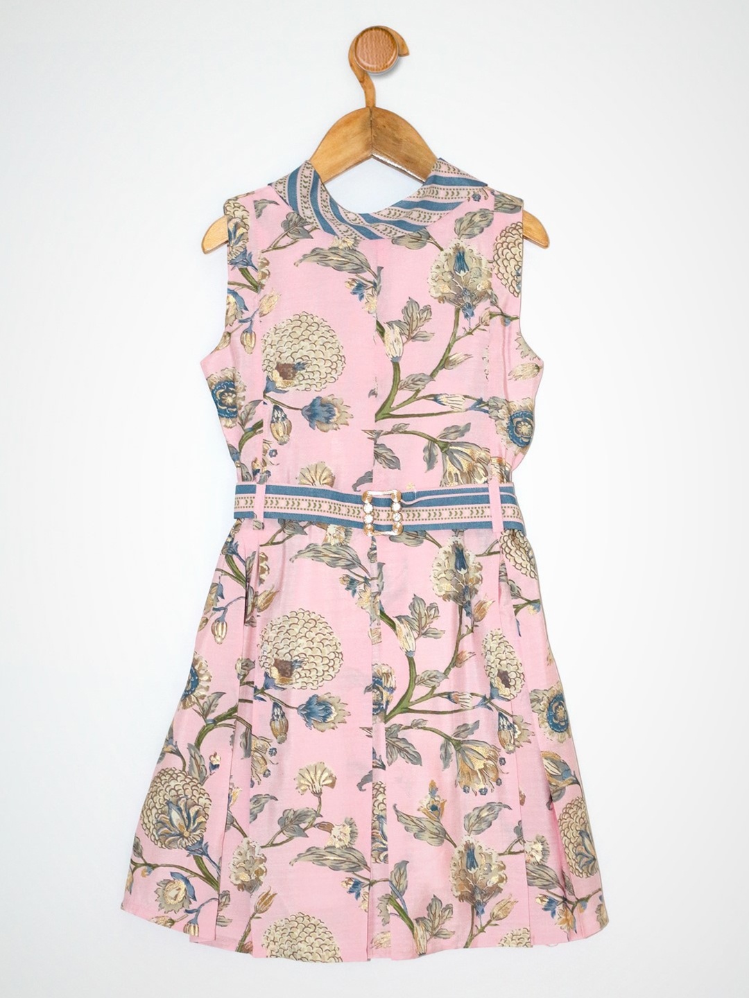 

Peppermint Girls Pink Floral A-Line Dress