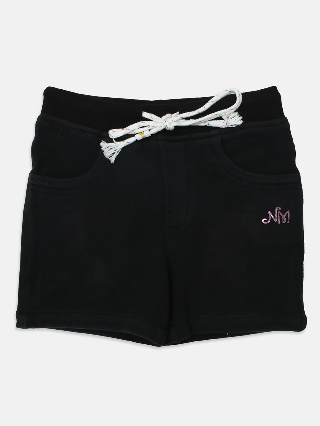 

Nins Moda Girls Black Casual Shorts