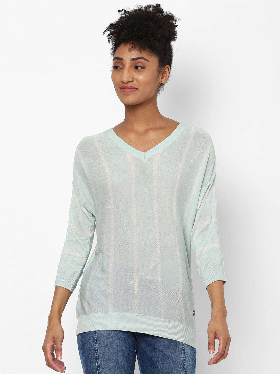 

Allen Solly Woman Blue Print Top