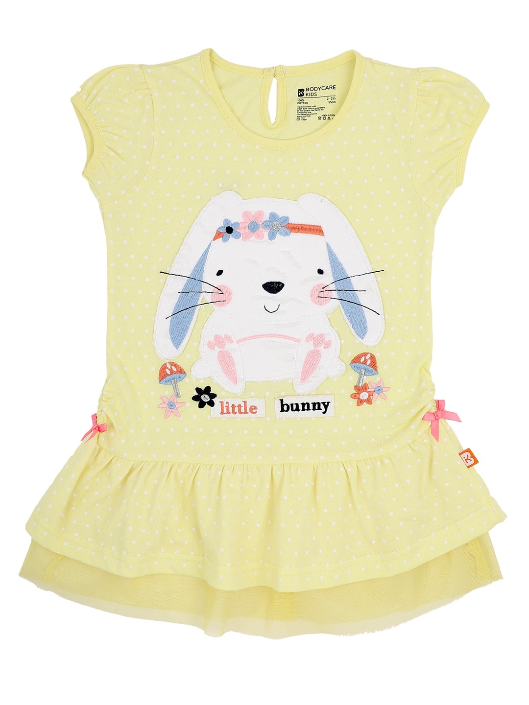

Bodycare Yellow Drop-Waist Cotton Dress