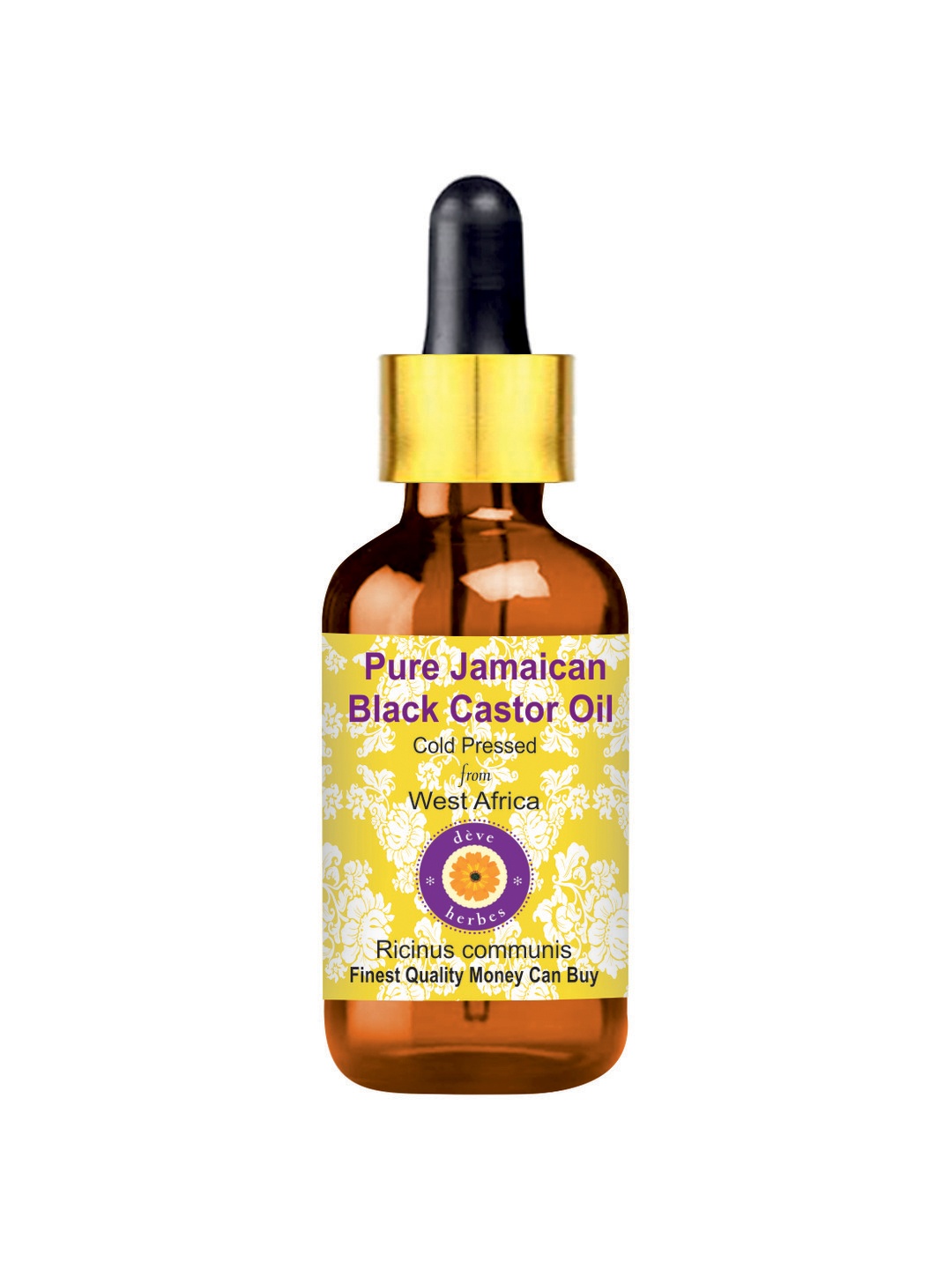

Deve Herbes Jamaican Black Castor Cold Pressed Oil with Glass Dropper - 10ml, Yellow