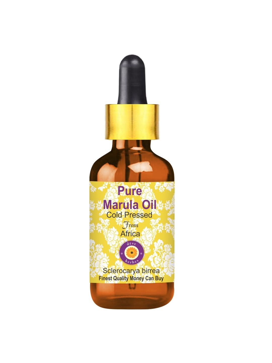 

Deve Herbes Pure Marula Cold Pressed Oil with Glass Dropper - 15ml, Yellow