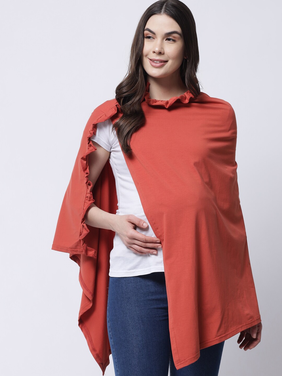 

The Vanca Women Rust Maternity Shrug