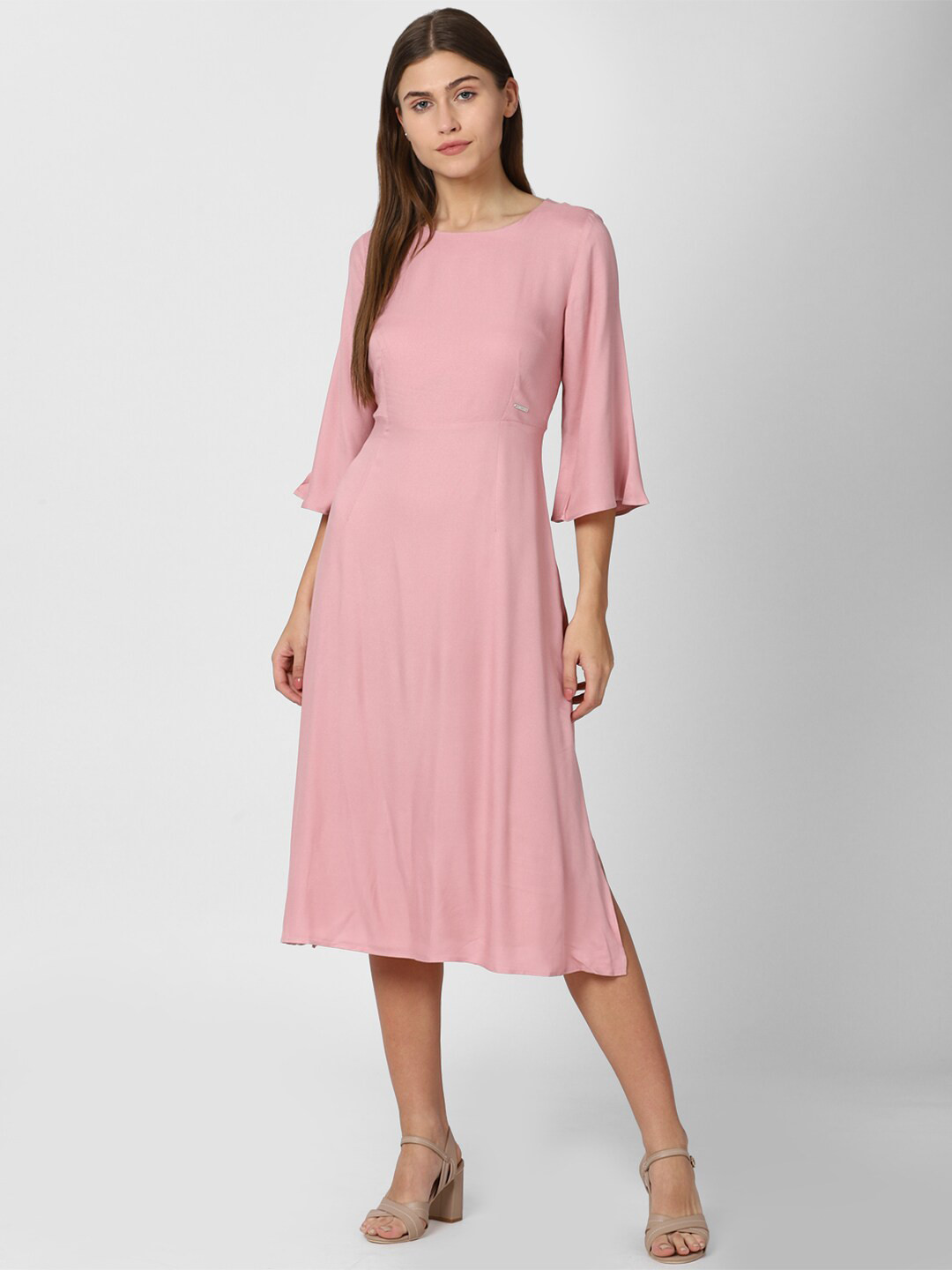 

Van Heusen Woman Pink Fit & Flare Midi Dress