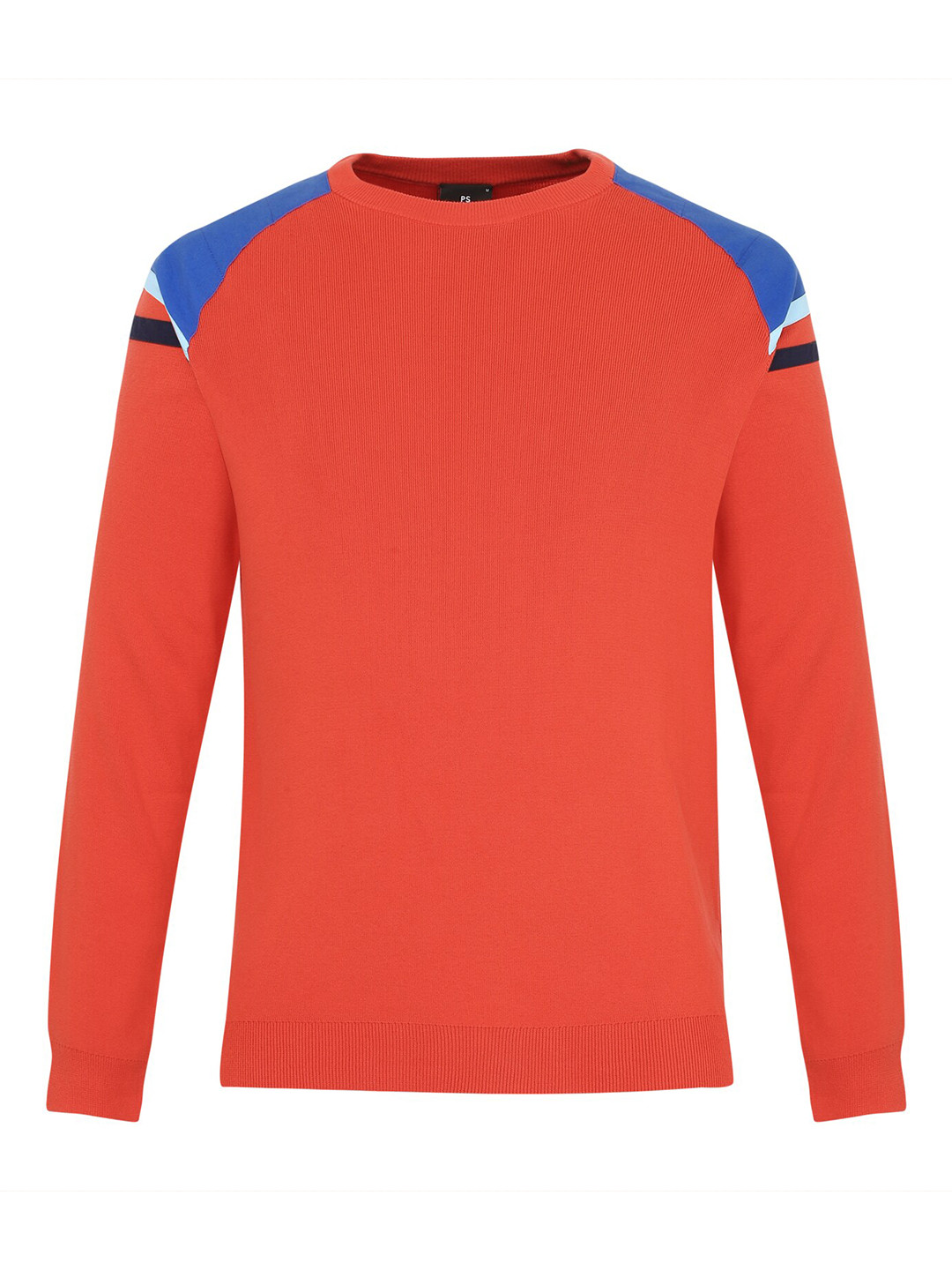 

PS By Paul Smith Men Red & Blue Colourblocked Pure Cotton Sweatshirt