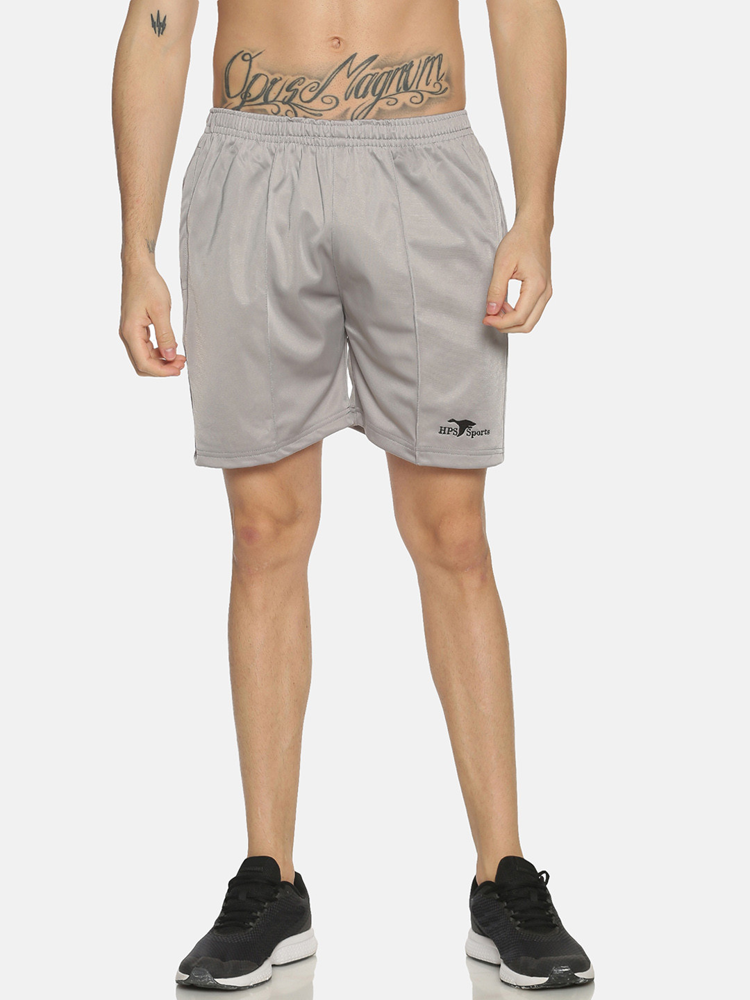 

HPS Sports Men Grey Running Sports Shorts