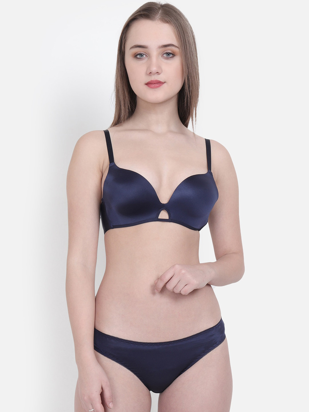 

Lebami Navy Blue Self Designed Lace Lingerie Set Set 051_Navyy_30A