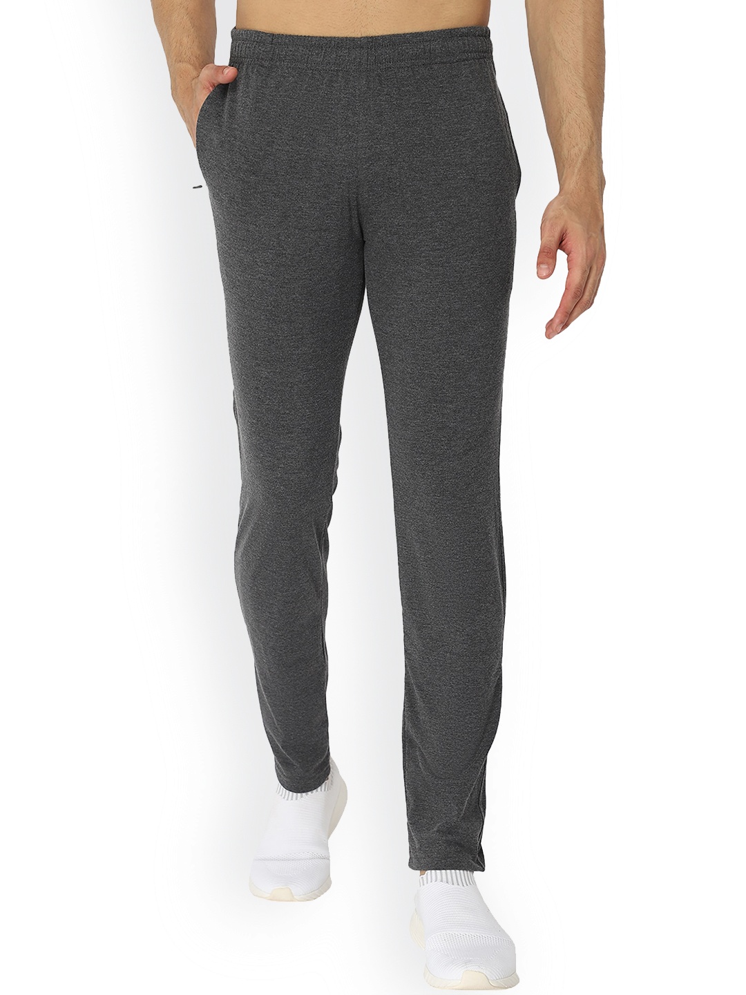 

DYCA Men Charcoal Grey Cotton Straight-Fit Track Pants