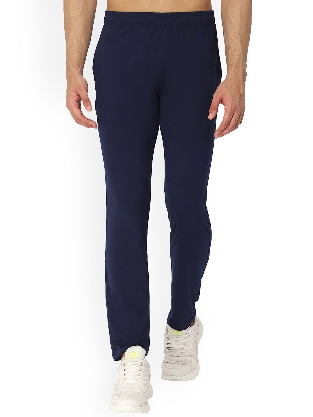 

DYCA Men Navy Blue Solid Regular Fit Cotton Track Pants