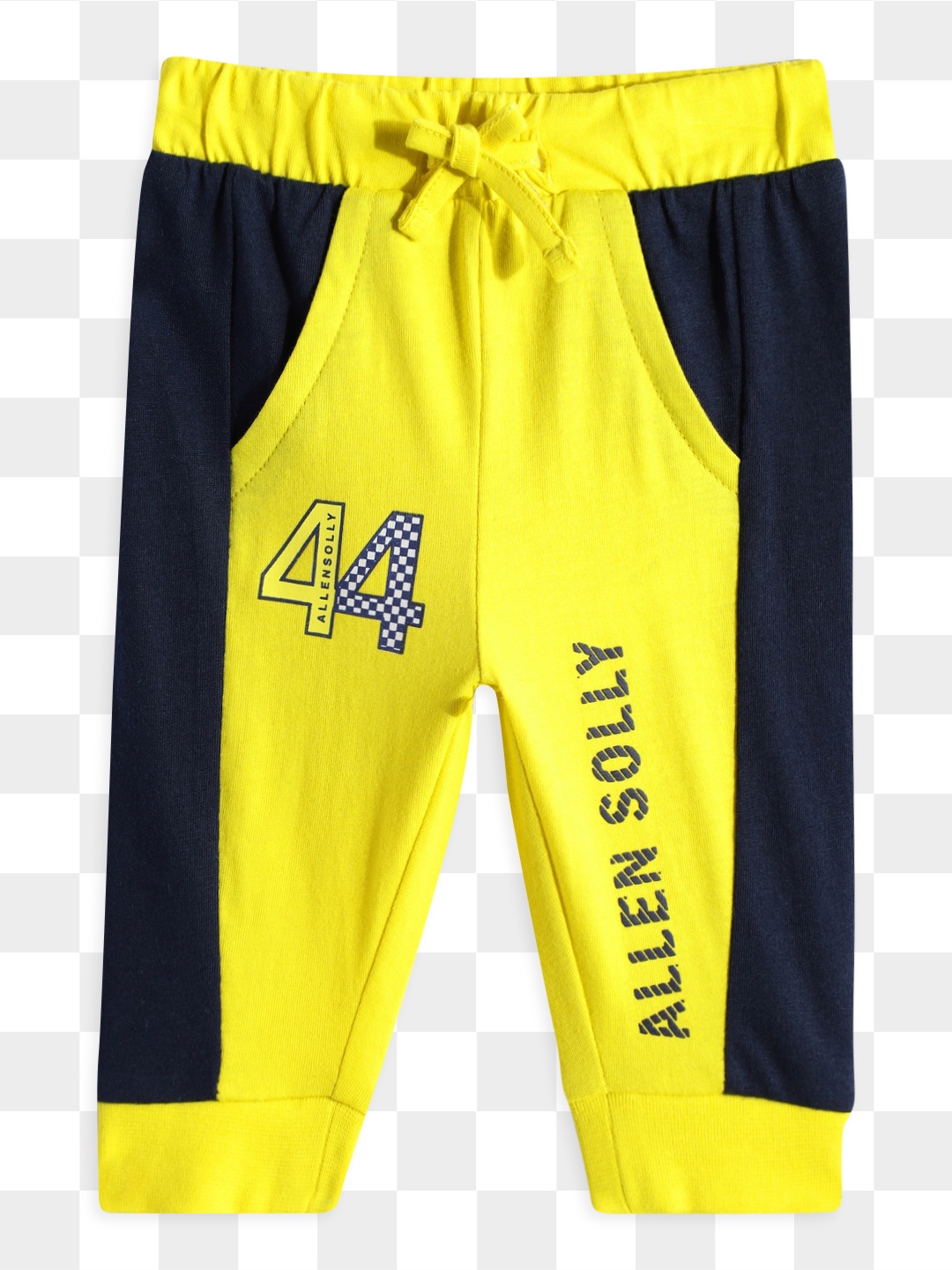 

Allen Solly Junior Boys Yellow Brand Logo Print Pure Cotton Joggers