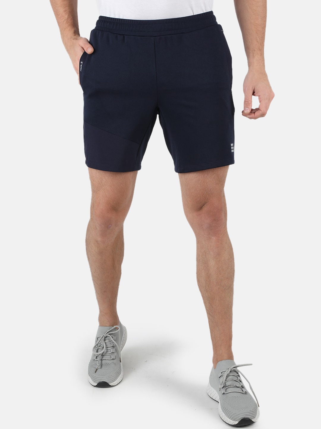 

rock it Men Navy Blue Regular Fit Solid Sports Shorts