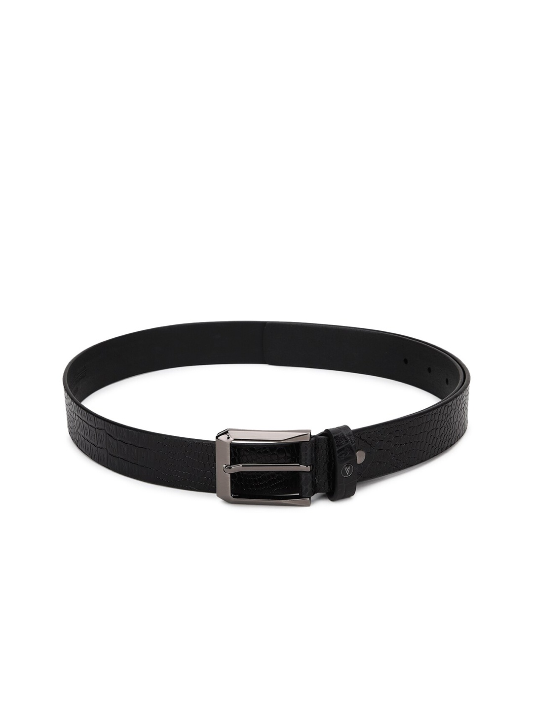 

Van Heusen Men Black Animal Textured Leather Formal Belt