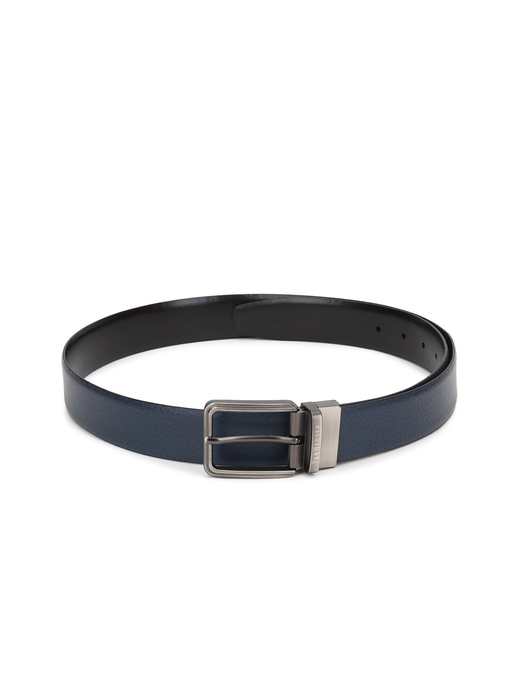 

Van Heusen Men Blue Textured Leather Belt