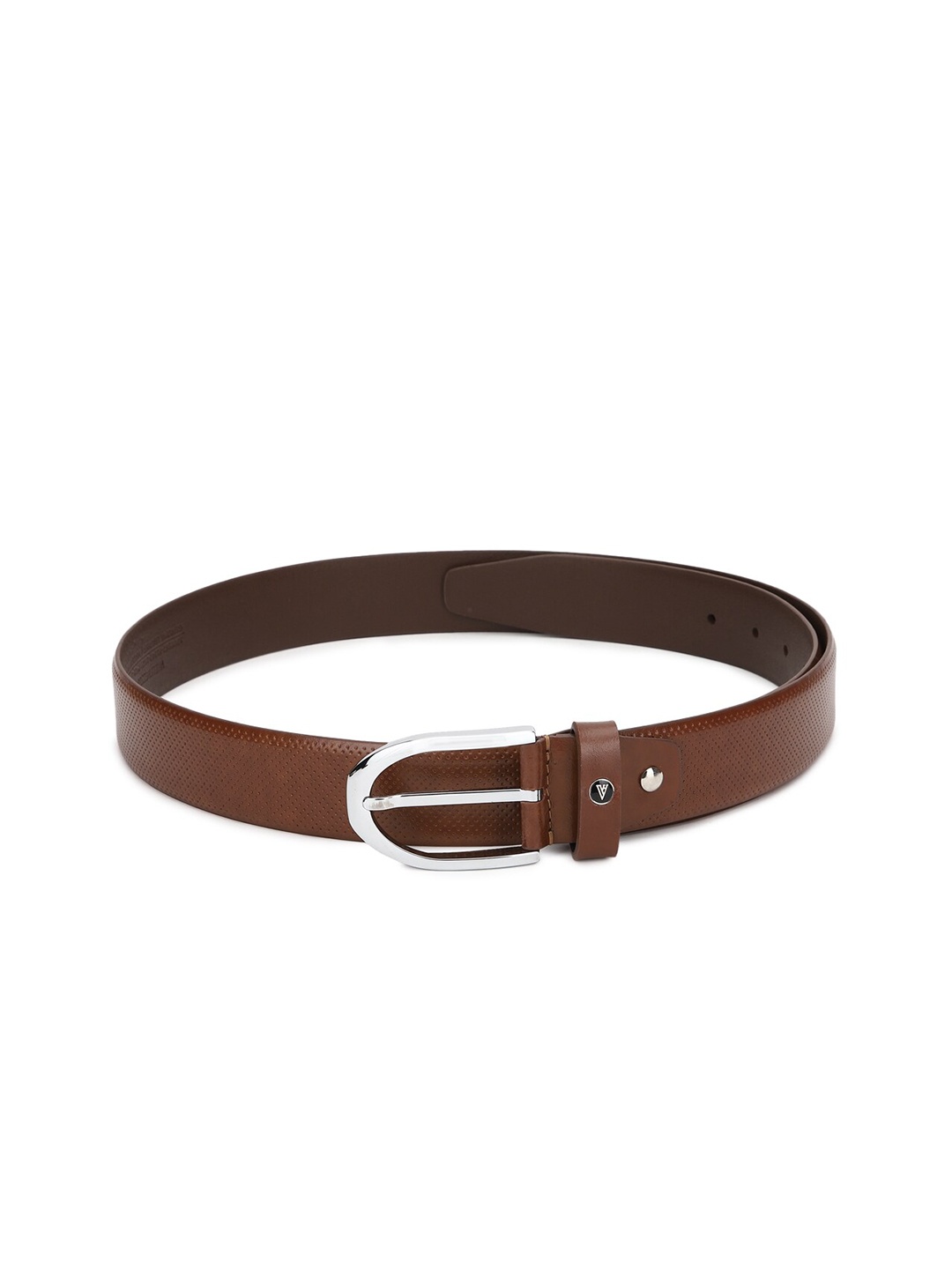 

Van Heusen Men Brown Textured Leather Formal Belt