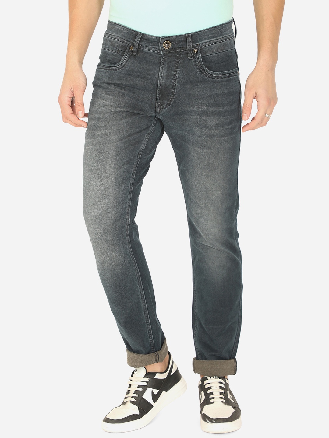 

JADE BLUE Men Blue Slim Fit Heavy Fade Stretchable Jeans