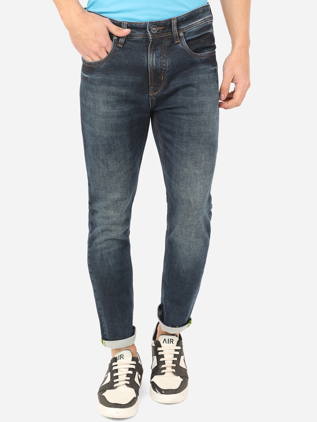 

JADE BLUE Men Blue Slim Fit Heavy Fade Stretchable Jeans