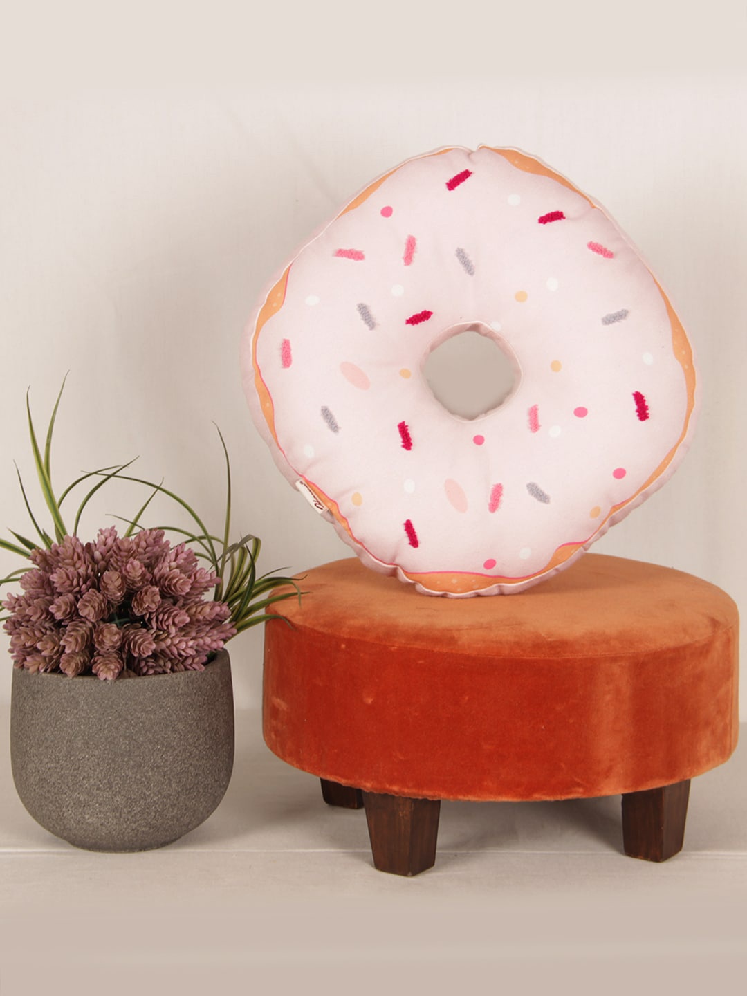 

Sivya Kids Pink Printed Doughnut Shaped Cushion