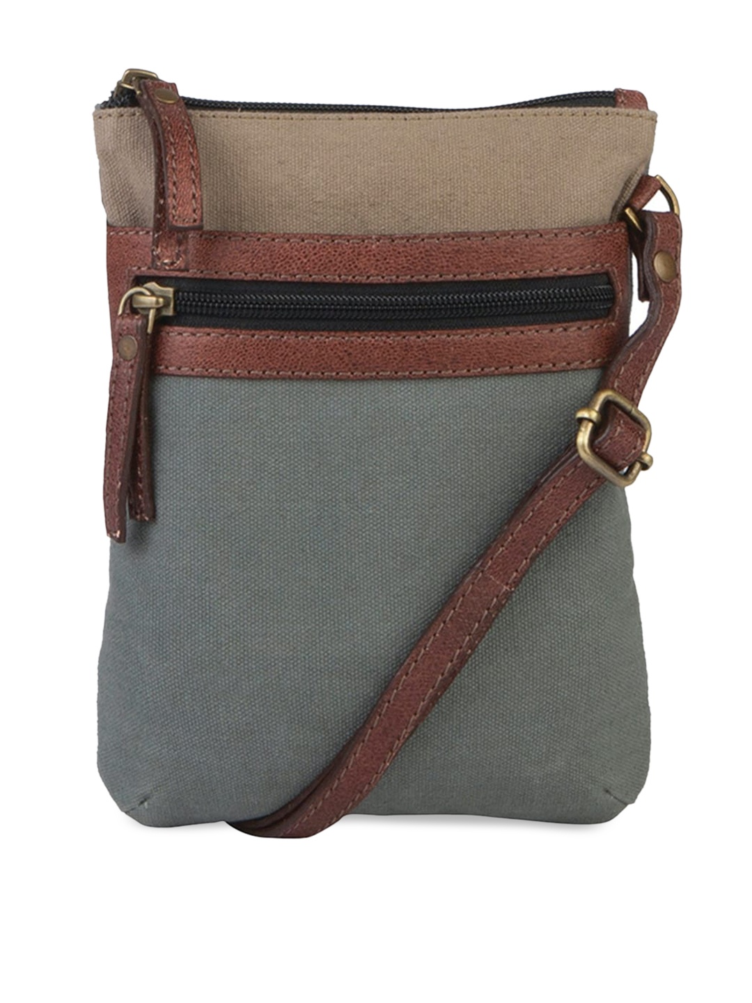 

Mona B Colourblocked Sling Bag, Grey