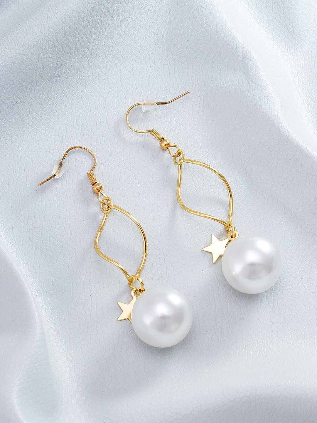aadita Gold-Toned Circular Hoop Earrings