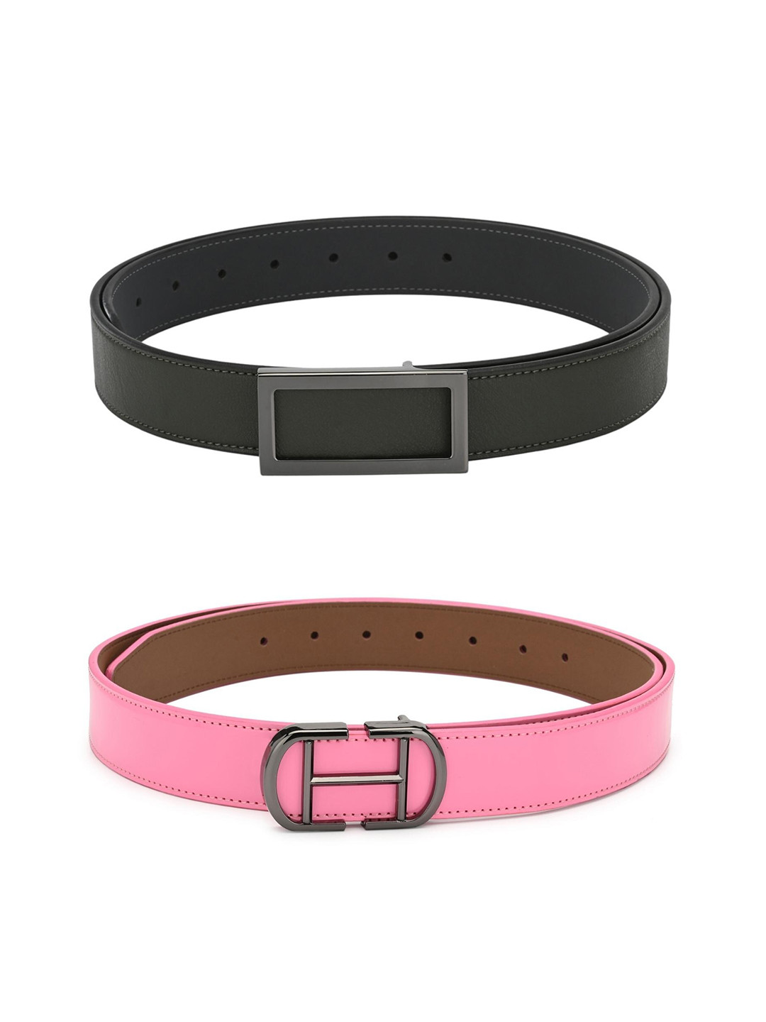 

Calvadoss Girls Set Of 2 Green & Pink Textured 2 PU Belt