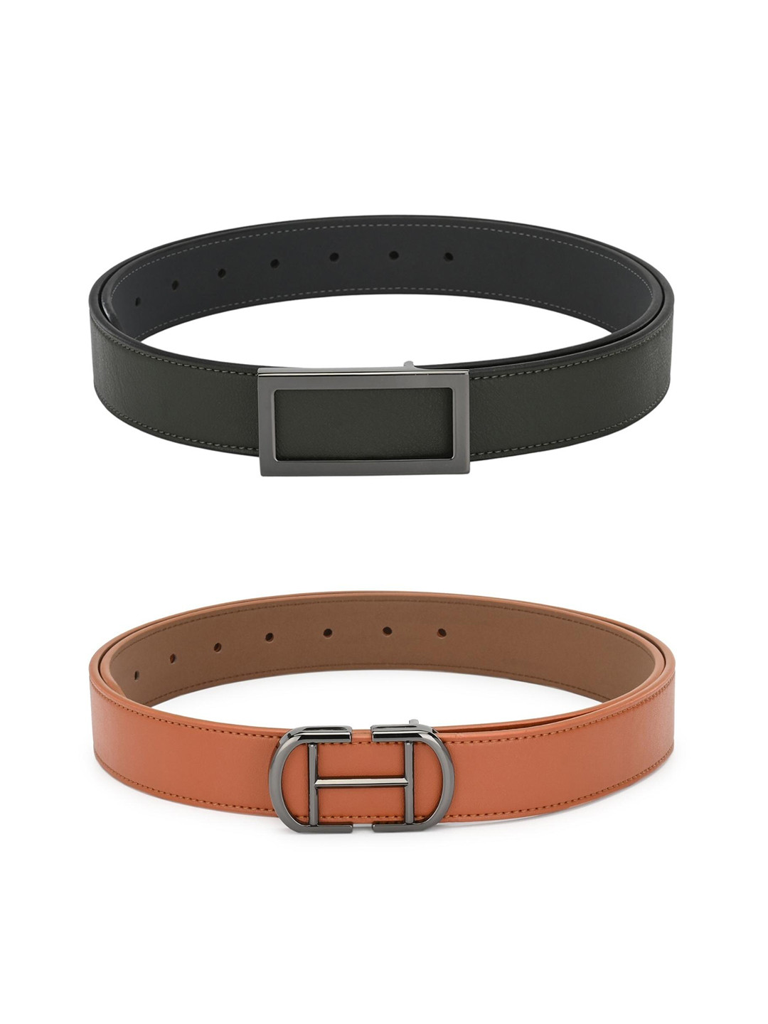 

Calvadoss Girls Green & Tan Set Of 2 Belt