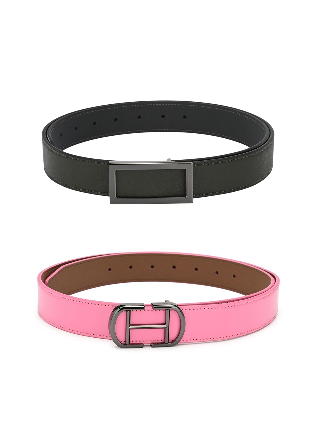 

Calvadoss Women Green & Pink Set Of 2 Belt