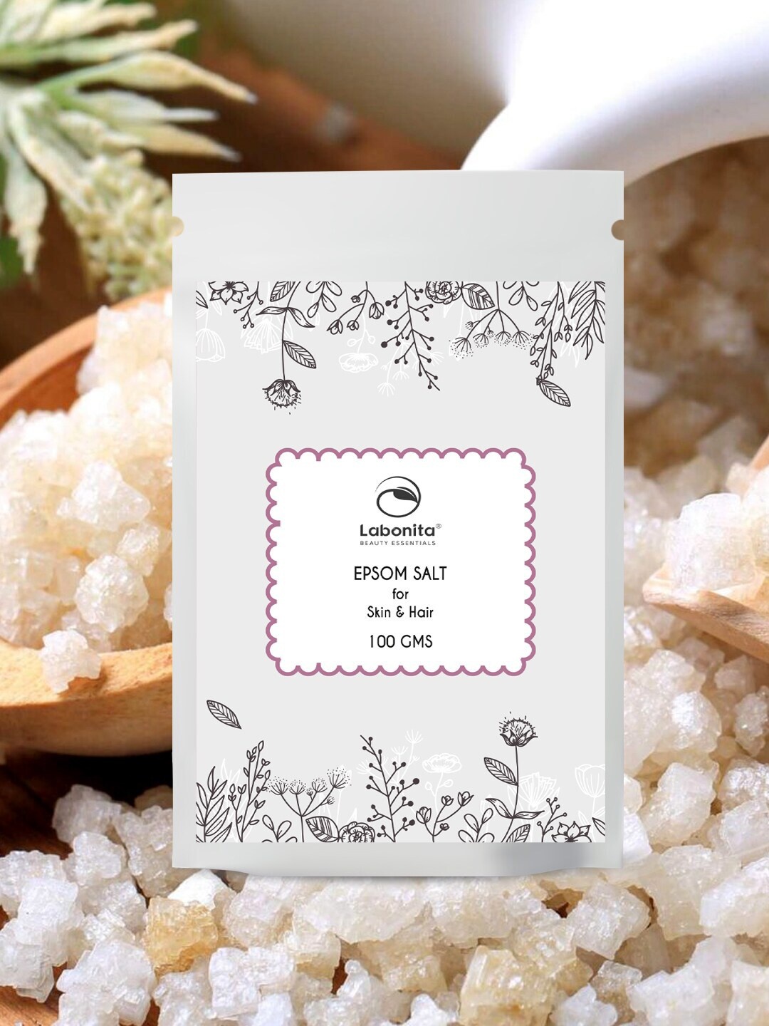 

Labonita Set of 3 Epsom Salt for Skin & Hair - 100 g Each, White