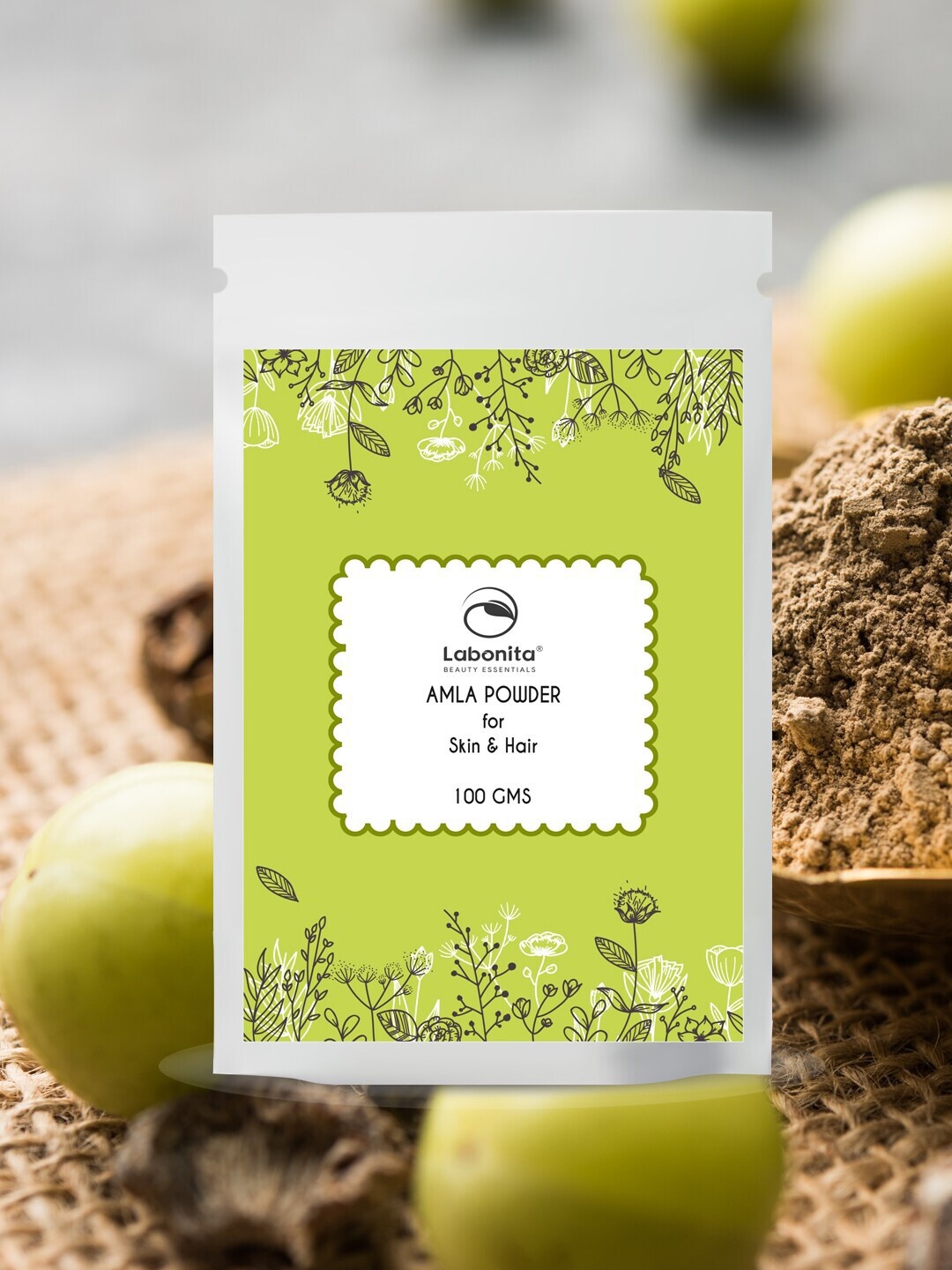 

Labonita Set of 3 Amla Powder for Skin & Hair Care - 100 g Each, Green