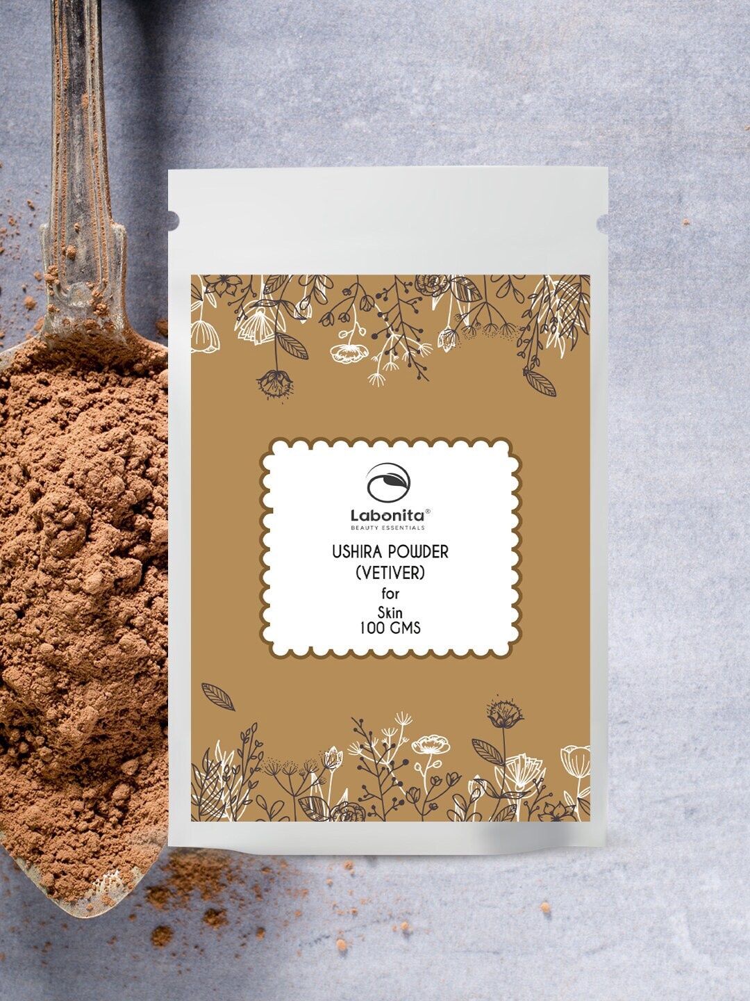 

Labonita Set of 3 Ushira Vetiver Powder for Skin Care - 100 g Each, Brown