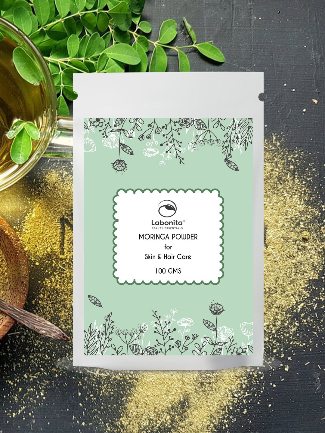 

Labonita Set of 3 Moringa Powder for Skin & Hair Care - 100 g Each, Blue