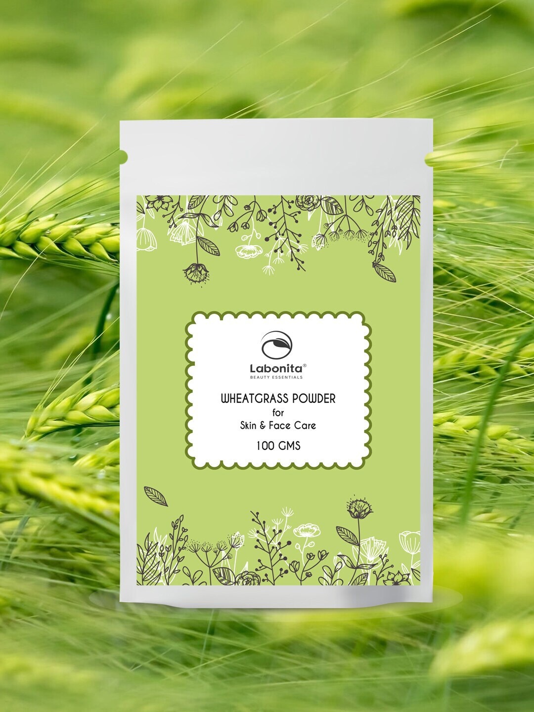 

Labonita Set of 3 Wheatgrass Powder for Skin & Face Care - 100 g Each, Green