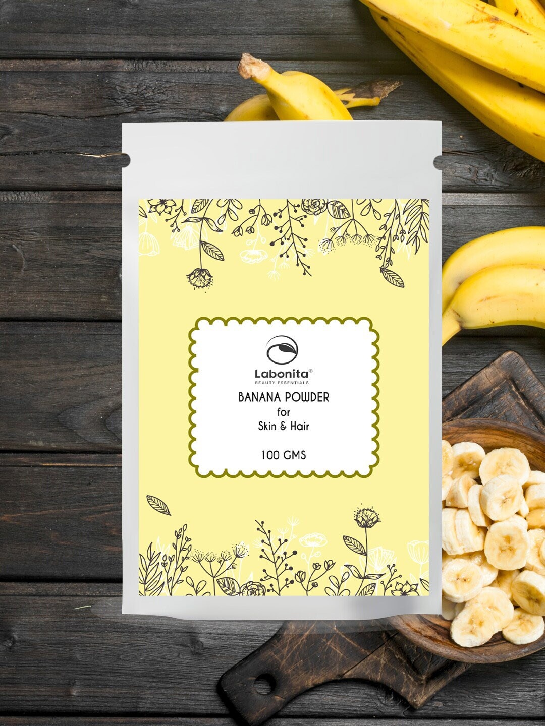 

Labonita Set of 3 Banana Powder for Skin & Hair Care - 100 g Each, Yellow
