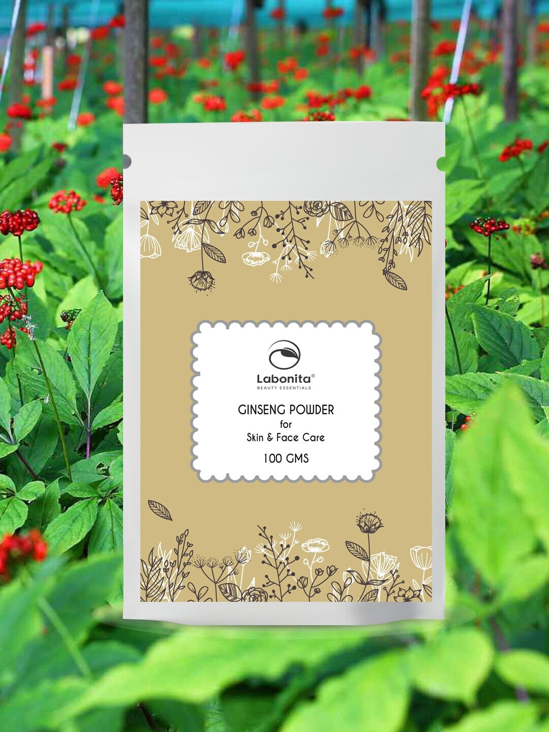

Labonita Set of 3 Ginseng Powder for Skin & Face Care - 100 g Each, Beige