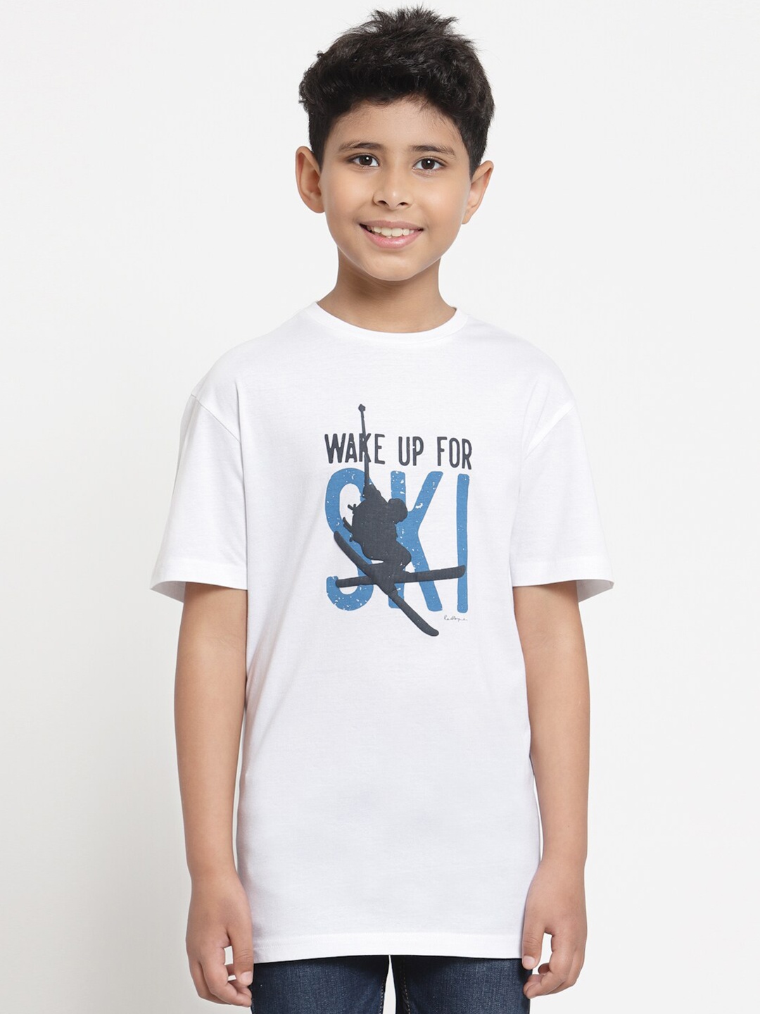 

Red Tape Boys White Printed Cotton T-shirt