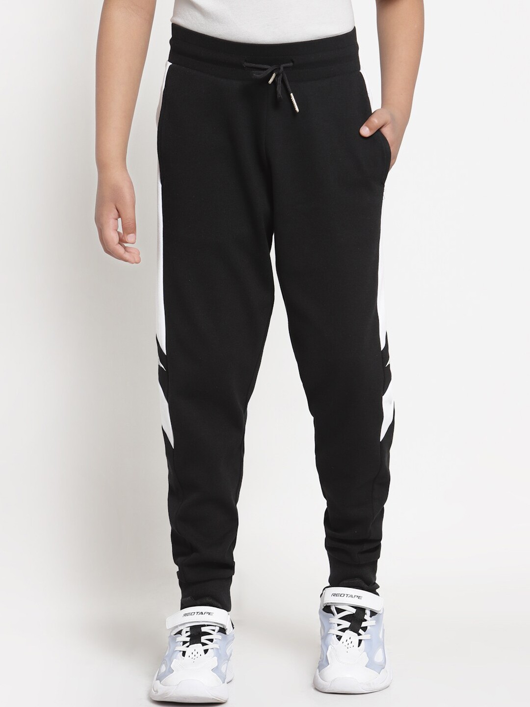 

Red Tape Boys Black & White Colourblocked Joggers