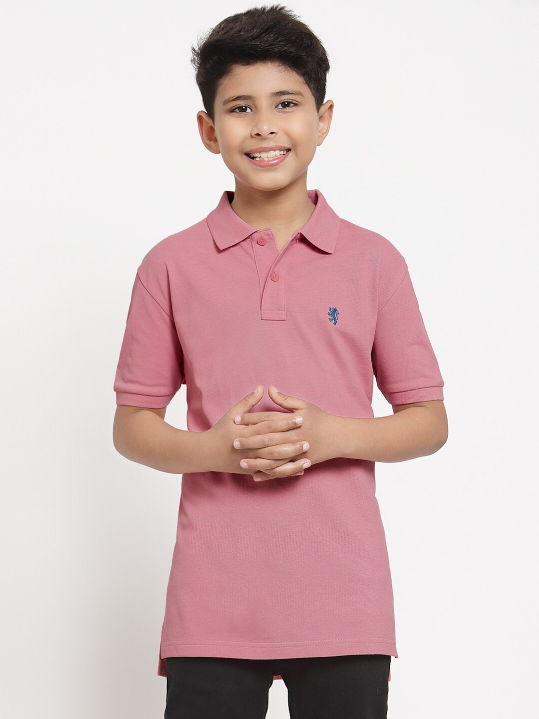 

Red Tape Pink Polo Collar Cotton T-shirt