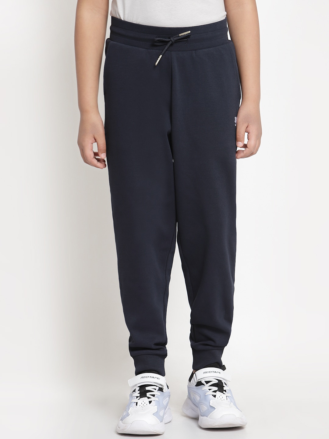 

Red Tape Boys Navy Blue Solid Track Pants
